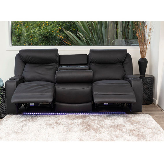 Excalibur 3 Seater Electric Recliner - Charcoal