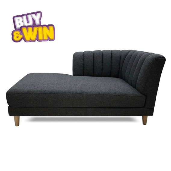 Amaya LHF Chaise - Charcoal