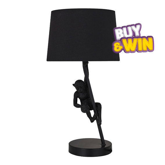 Monkey hanging Table Lamp - Black