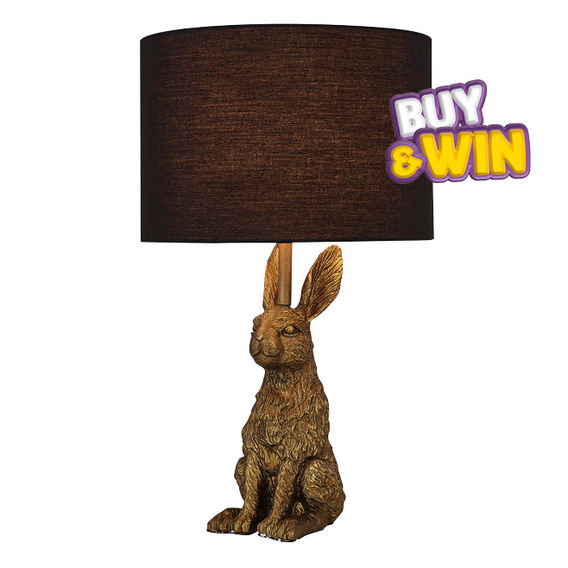 Rabbit Sitting Table Lamp - Gold