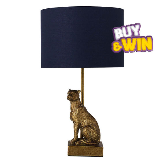 Cheetah Sitting Table Lamp - Copper