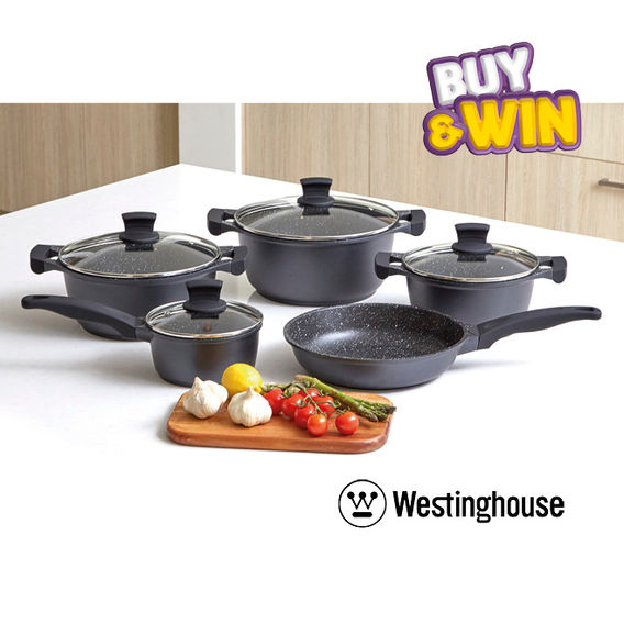 Westinghouse 5 Piece Non-Stick Pot And Pan Set