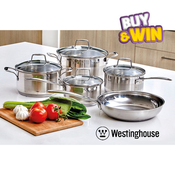 Westinghouse 5 Piece Stainless Steel Pot and Pan Set