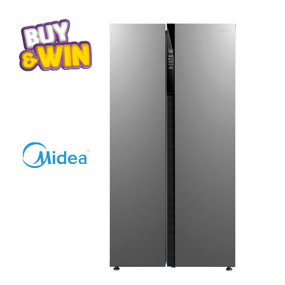 Midea 584L Fridge Freezer Stainless Steel