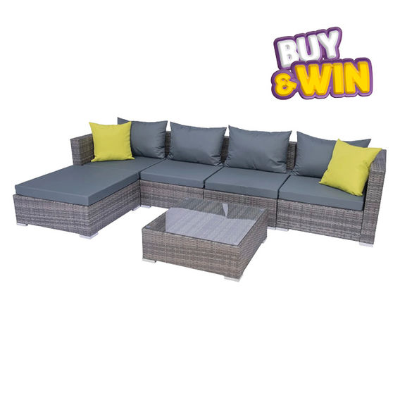 Vicenza Outdoor Corner 5 Seater Suite Grey