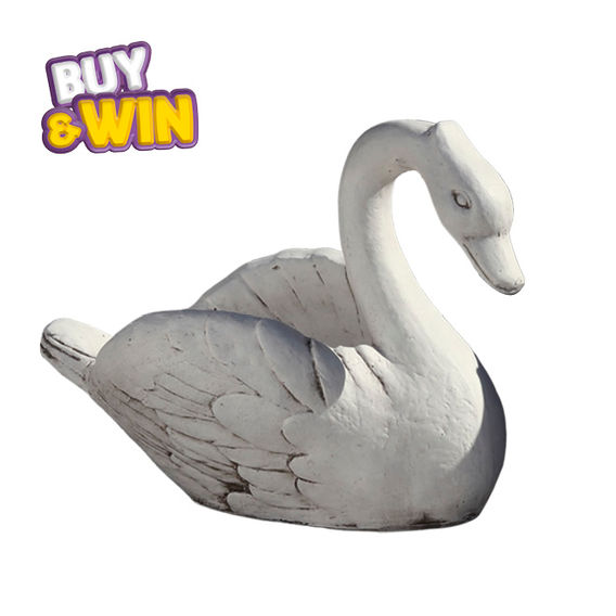 Fibre Clay Swan Planter White