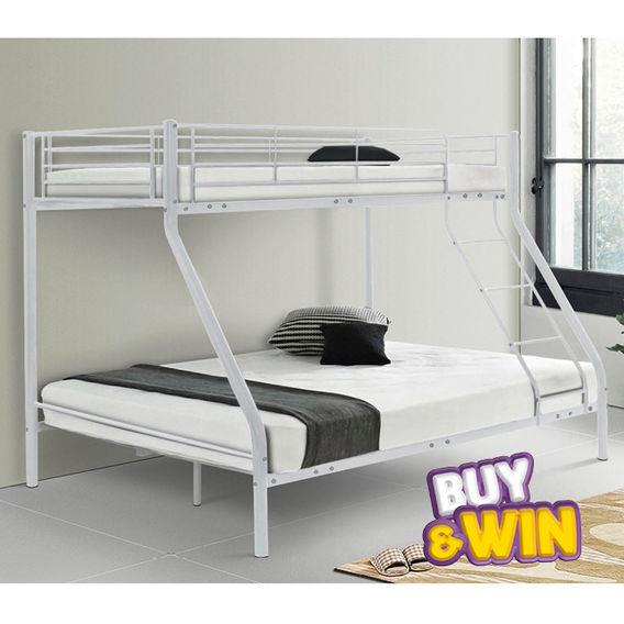 Triple Bunk Bed White