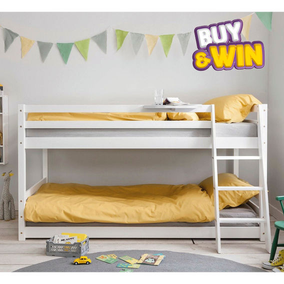 Mid Sleeper Bunk Bed White