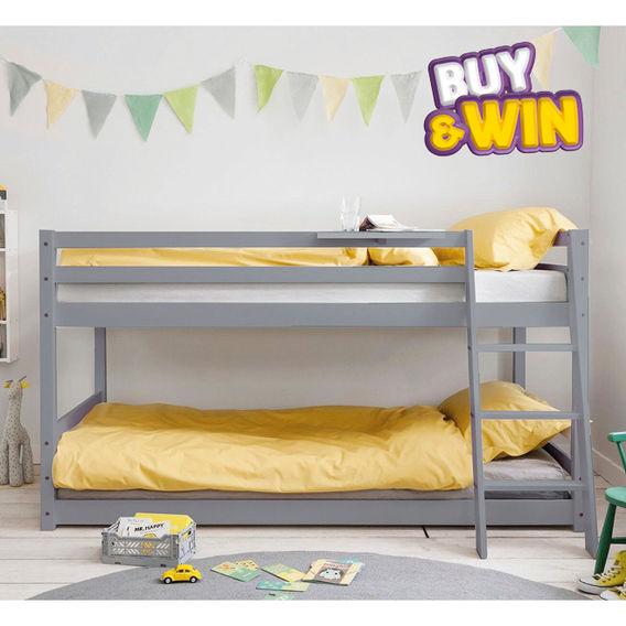 Mid Sleeper Bunk Bed Grey