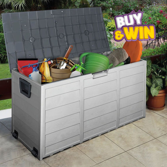 280L Garden Storage Box - Grey