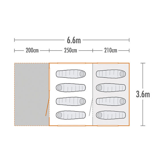 Kiwi Kakapo 8 Canvas Family Tent