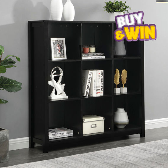 Aspen Bookshelf Display Cabinet Black