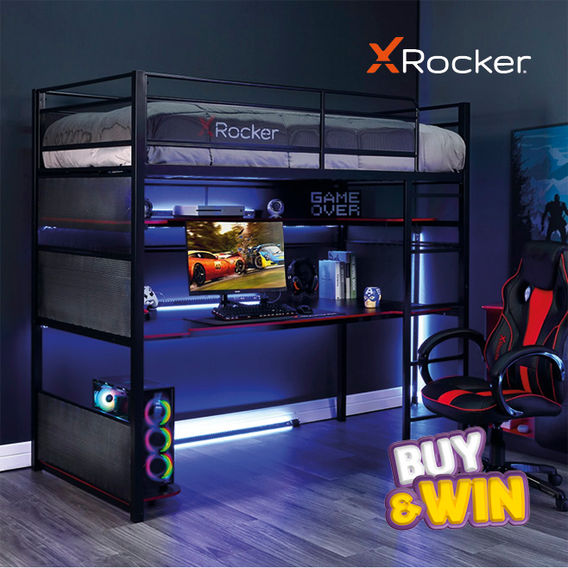 X Rocker Battlebunk Gaming Bed with Desk