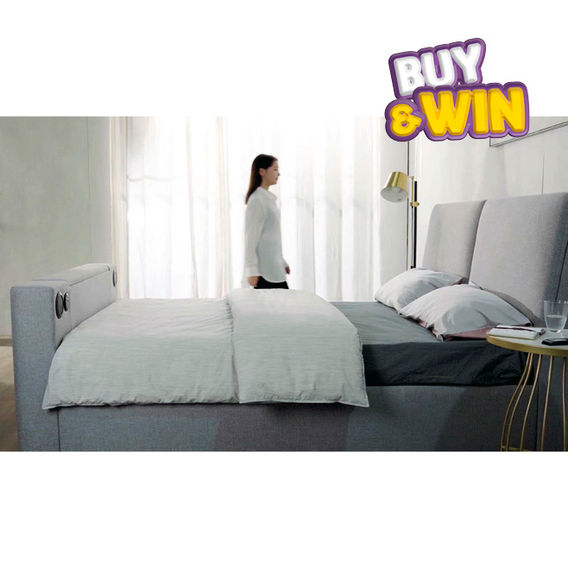 Galaxy TV Bed Queen Light Grey