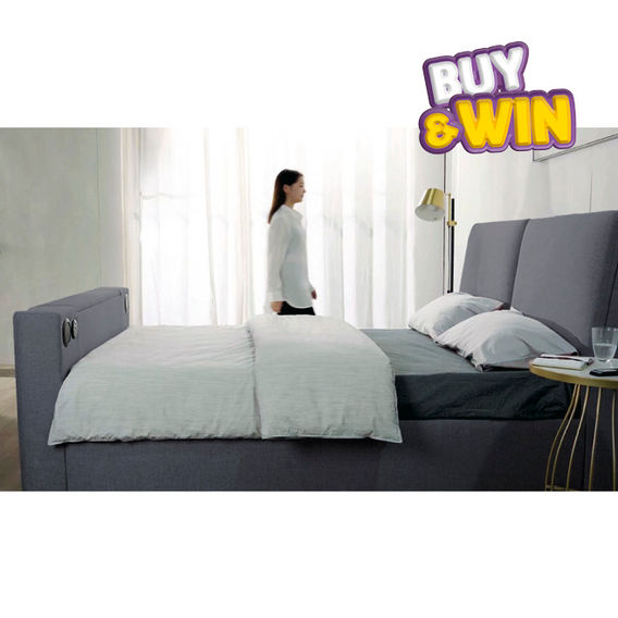 Galaxy TV Bed Queen Charcoal