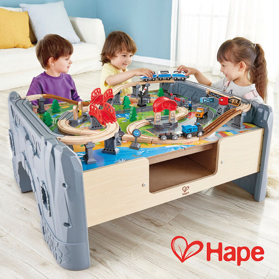 Hape 70pc Railway Train and Table Set