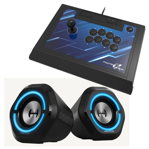 Hori Fighting Stick & Gaming Speaker Bundle - Xbox