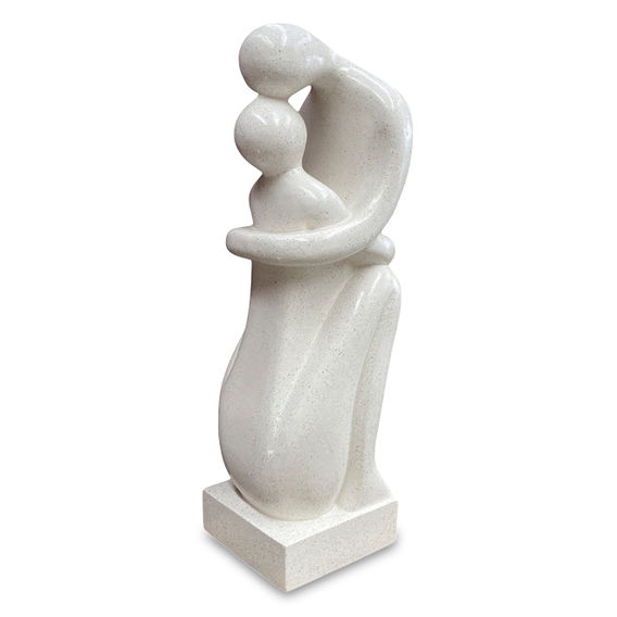 Terrazo Kissing Statue - White