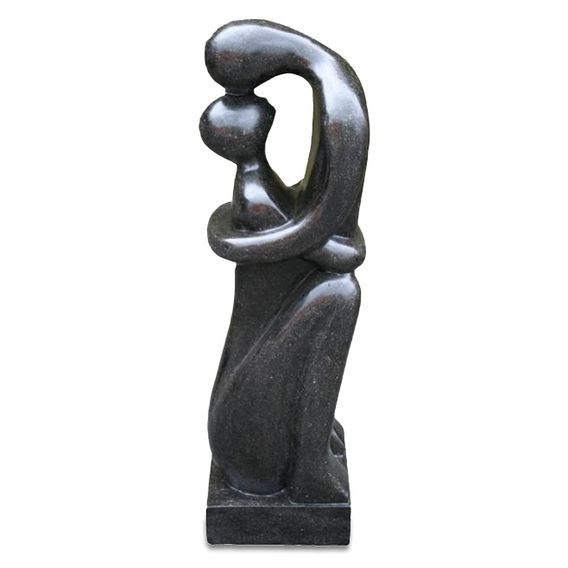 Terrazo Kissing Statue - Black