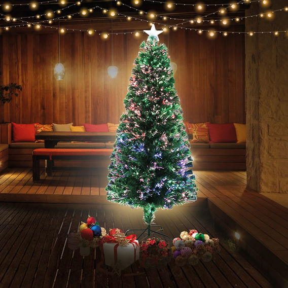 Fibre Optic Light Up Christmas Tree - 4ft