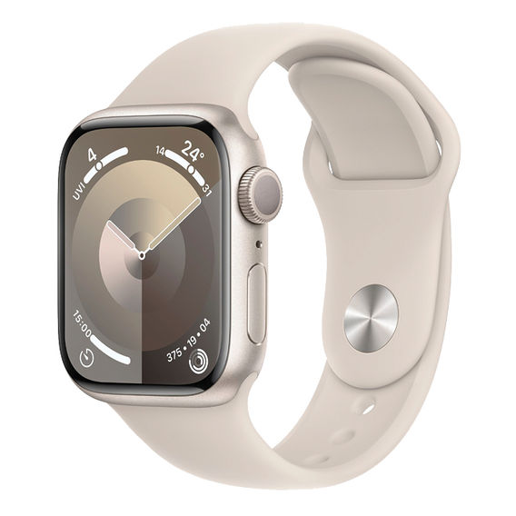 Apple Watch S9 GPS + Cellular 45mm Starlight Aluminium - M/L