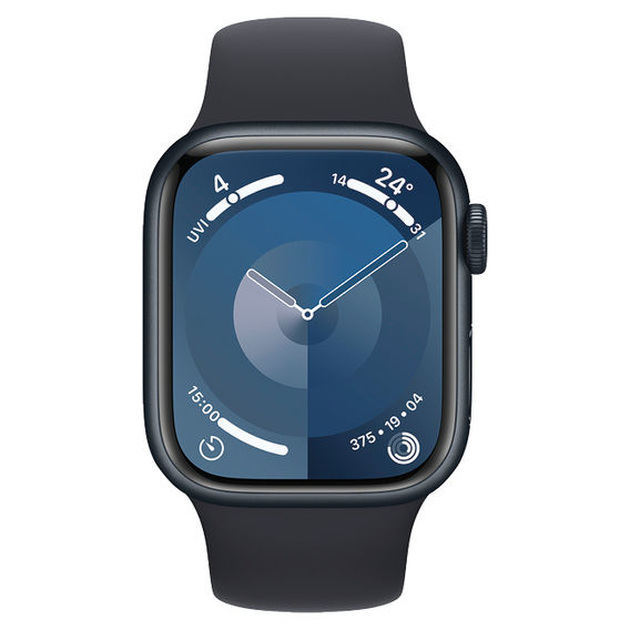 Apple Watch S9 GPS 45mm Midnight Aluminium - M/L