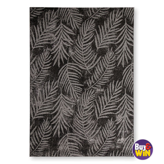 Asana Botanica Black/Light Grey Rug - 120 x 170cm