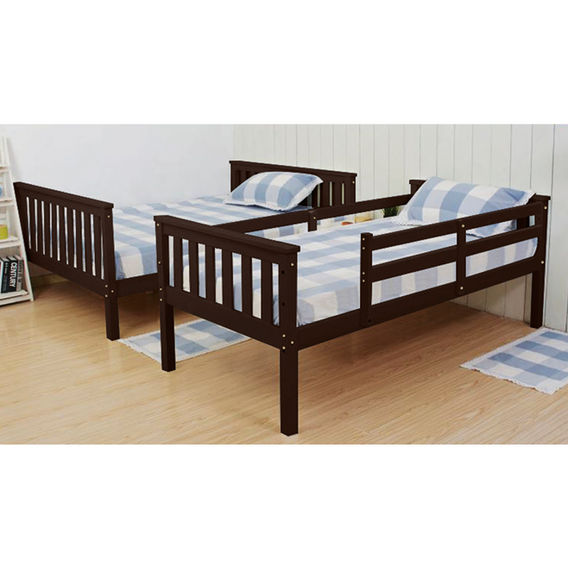 Triple Bunk Bed & Mattresses Bundle - Walnut