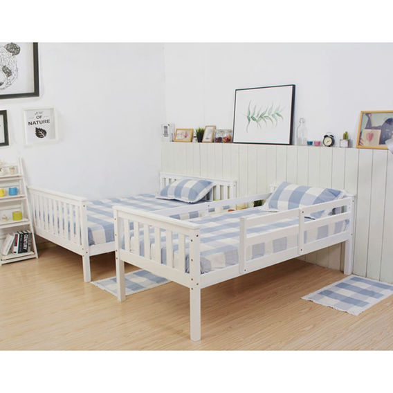 Triple Bunk & Mattresses Bundle - White