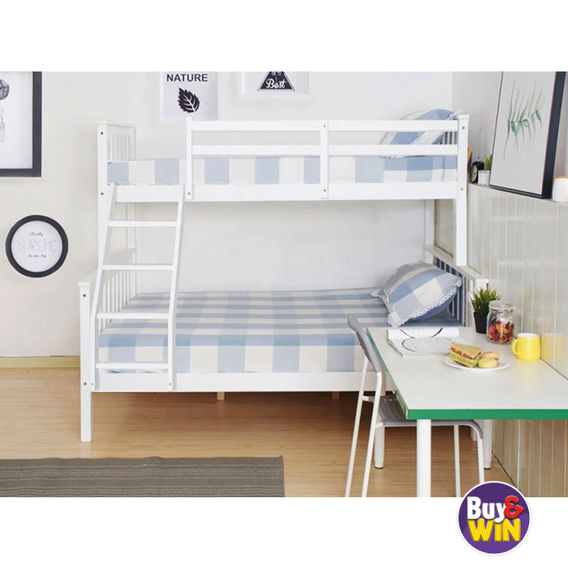 Triple Bunk & Mattresses Bundle - White