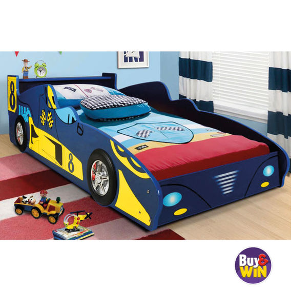 Racing Car Bed with Mattress Bundle