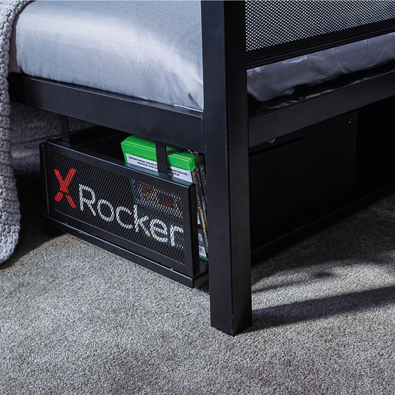 X Rocker Basecamp Double TV Gaming Bed - Black