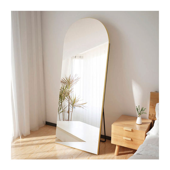 Arched Full Length Mirror With Stand 50×170cm - Gold