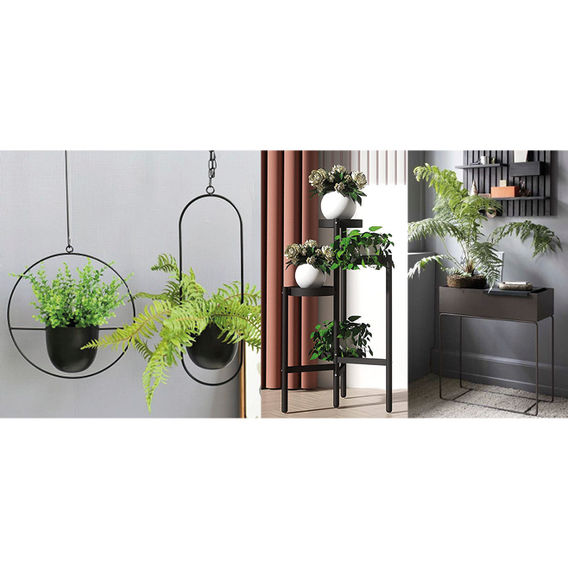 Industrial Indoor Planter Bundle - Black