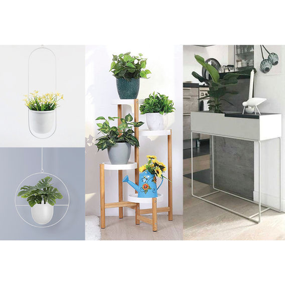 Industrial Indoor Planter Bundle - White