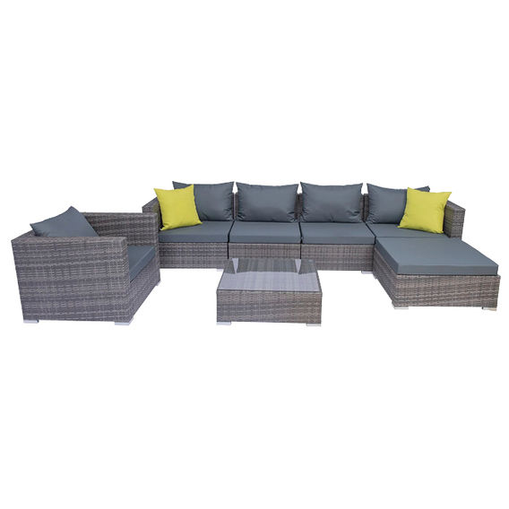 Vicenza Outdoor Corner 6 Seater Suite Grey