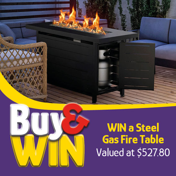 Steel Gas Fire Table