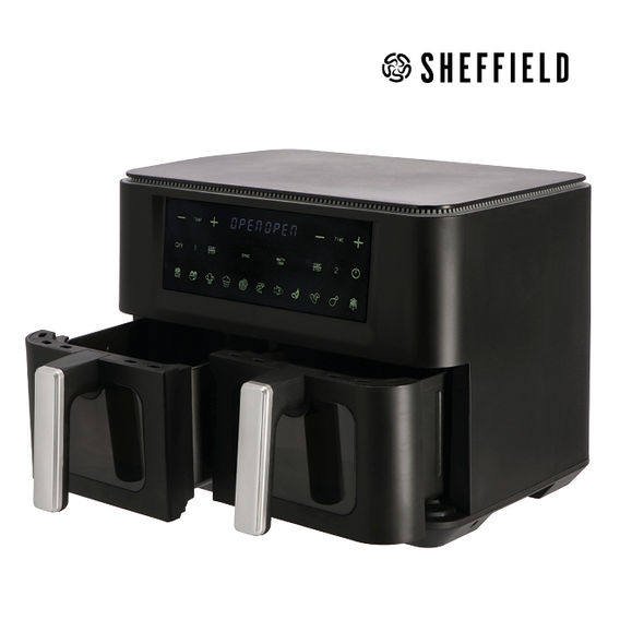 Sheffield 9L Dual Air Fryer - 4.5L + 4.5L