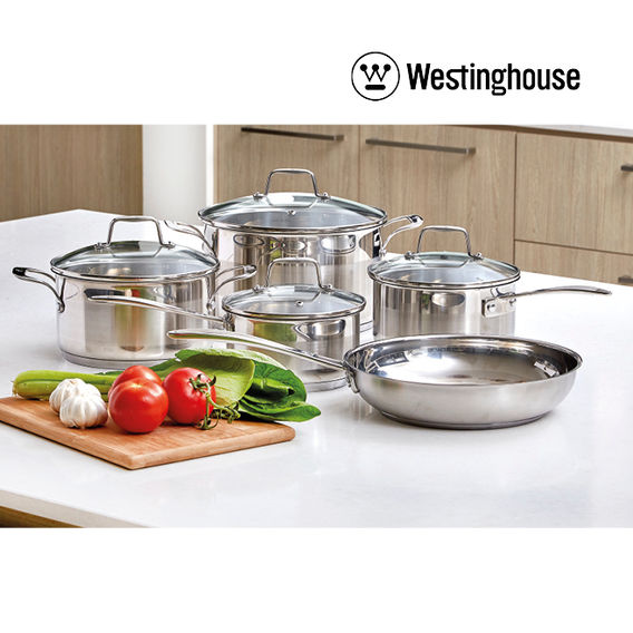 Westinghouse 5 Piece Stainless Steel Pot And Pan Set