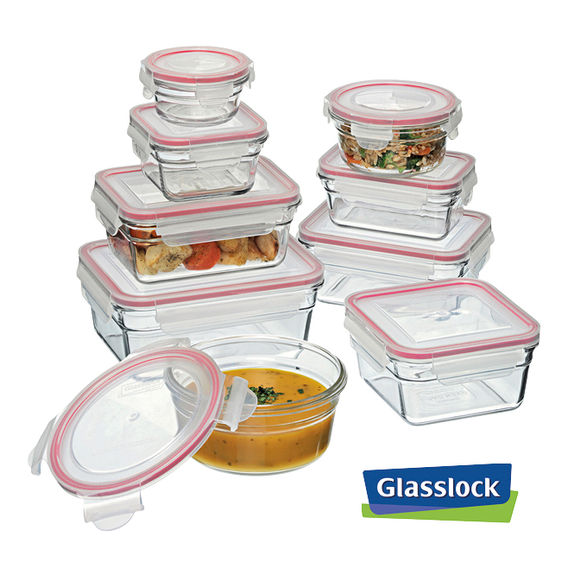 Glasslock 9 piece oven safe glass container set