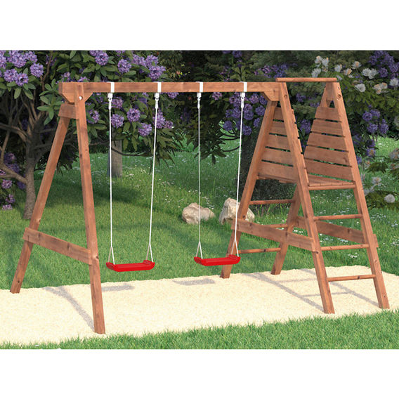 Kids Wooden Swing Set with 1.2m Platform