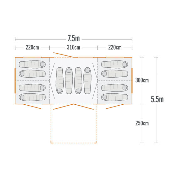 Moa 12 Canvas Air Inflatable Setup Family Tent