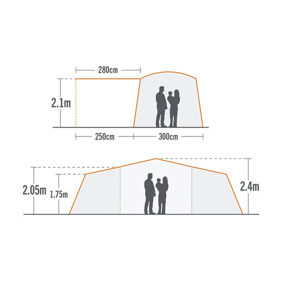 Moa 12 Canvas Air Inflatable Setup Family Tent