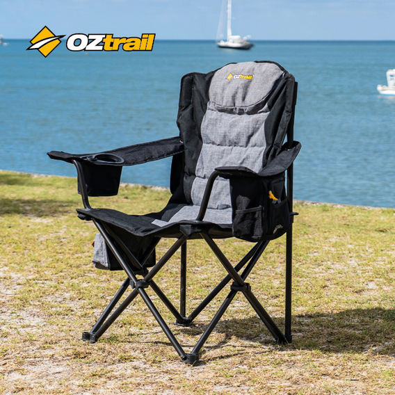 Oztrail Big Boy Arm Chair - Black