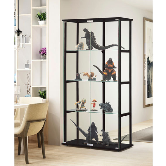 East Glass 4-Tier Display Cabinet