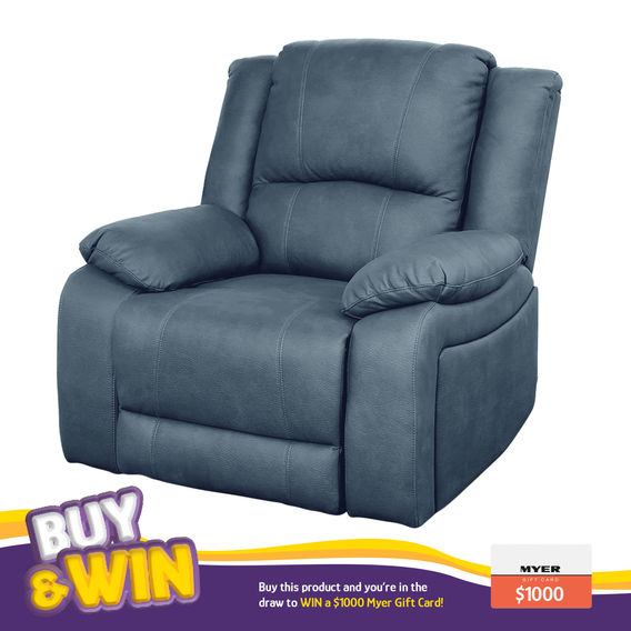 Captain Electric Recliner Blue