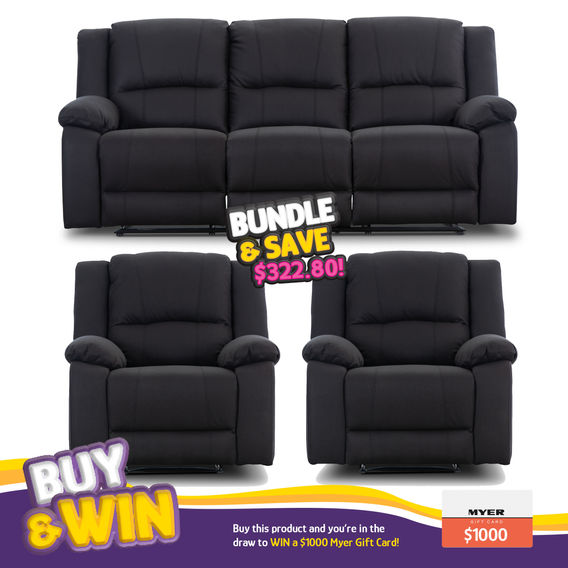 Captain Elec 3S+2 Recliners Package Jet