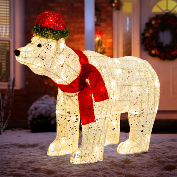 Festive Magic LED Glitter Thread Polar Bear