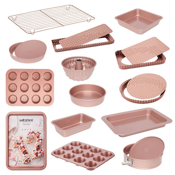 Wiltshire Rose Gold 14PC Bakeware Bundle