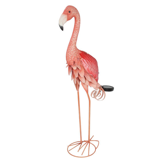 Pink Flamingo with Solar Garden Light